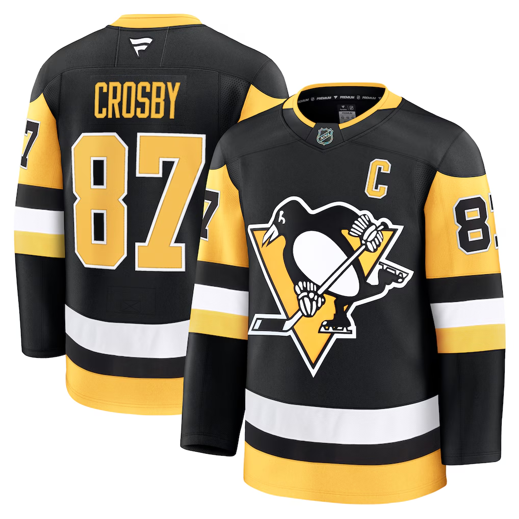 Blackjersey P.Penguins #87 Sidney Crosby Black Home Premium Jerseys