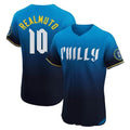 Blackjersey P.Phillies #10 J.T. Realmuto Player Blue City Connect Home Limited Elite Stitched Jerseys