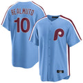Blackjersey P.Phillies #10 J.T. Realmuto Player Light Blue Home Game Stitched Jerseys