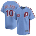 Blackjersey P.Phillies #10 J.T. Realmuto Player Light Blue Home Limited Stitched Jerseys