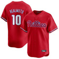 Blackjersey P.Phillies #10 J.T. Realmuto Player Red Home Limited Stitched Jerseys