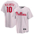 Blackjersey P.Phillies #10 J.T. Realmuto Player White Home Game Stitched Jerseys