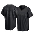 Blackjersey P.Phillies #2 Justin Crawford Player Black Pitch Fashion Limited T-shirt Stitched Jerseys