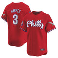 Blackjersey P.Phillies #3 Bryce Harper Player Red Phillies & Eagles Vapor Premier Limited Stitched Jerseys
