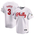 Blackjersey P.Phillies #3 Bryce Harper Player White Pinstripe Phillies & Eagles Vapor Premier Limited Stitched Jerseys
