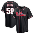 Blackjersey P.Phillies #59 Jhoan Duran Player Black Fashion Out Home Game Stitched Jerseys