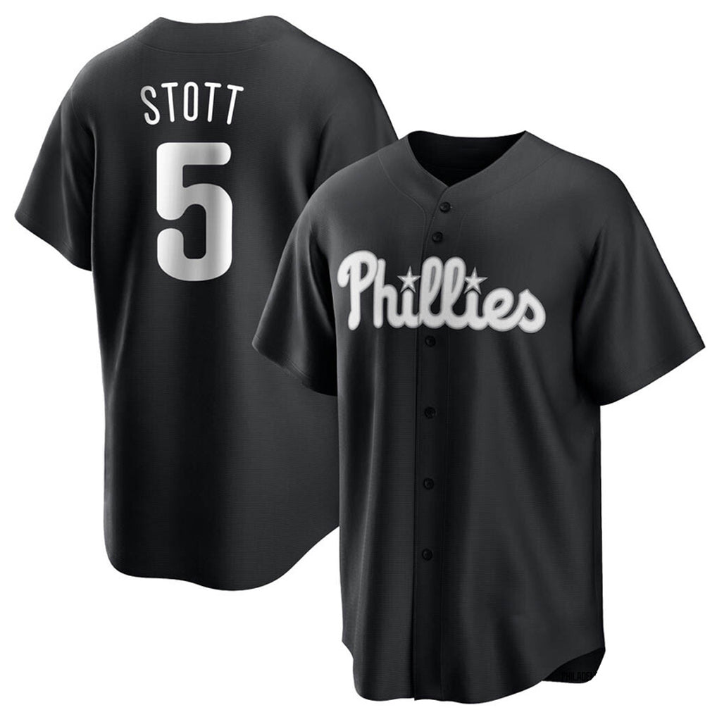 Blackjersey P.Phillies #5 Bryson Stott Player Black Alt Fashion Home Game Stitched Jerseys