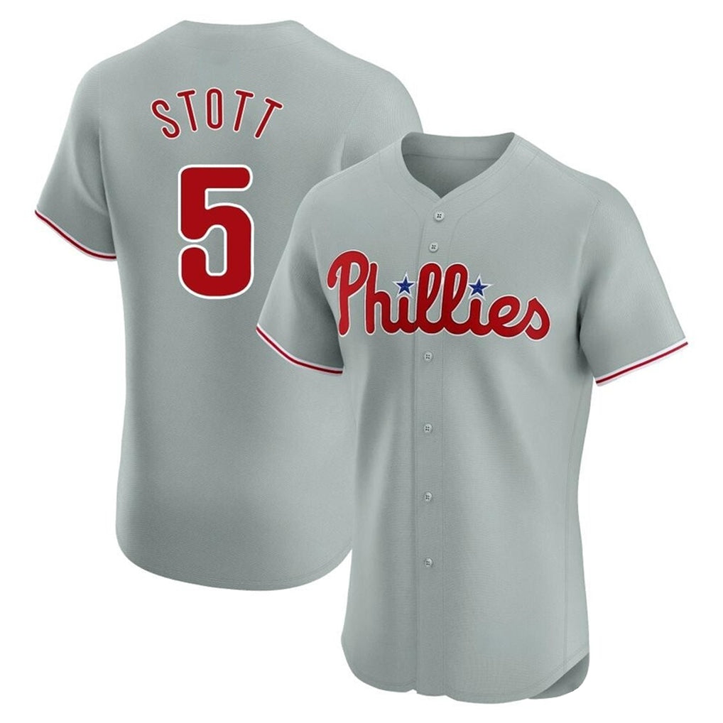 Blackjersey P.Phillies #5 Bryson Stott Player Gray Home Limited Elite Stitched Jerseys