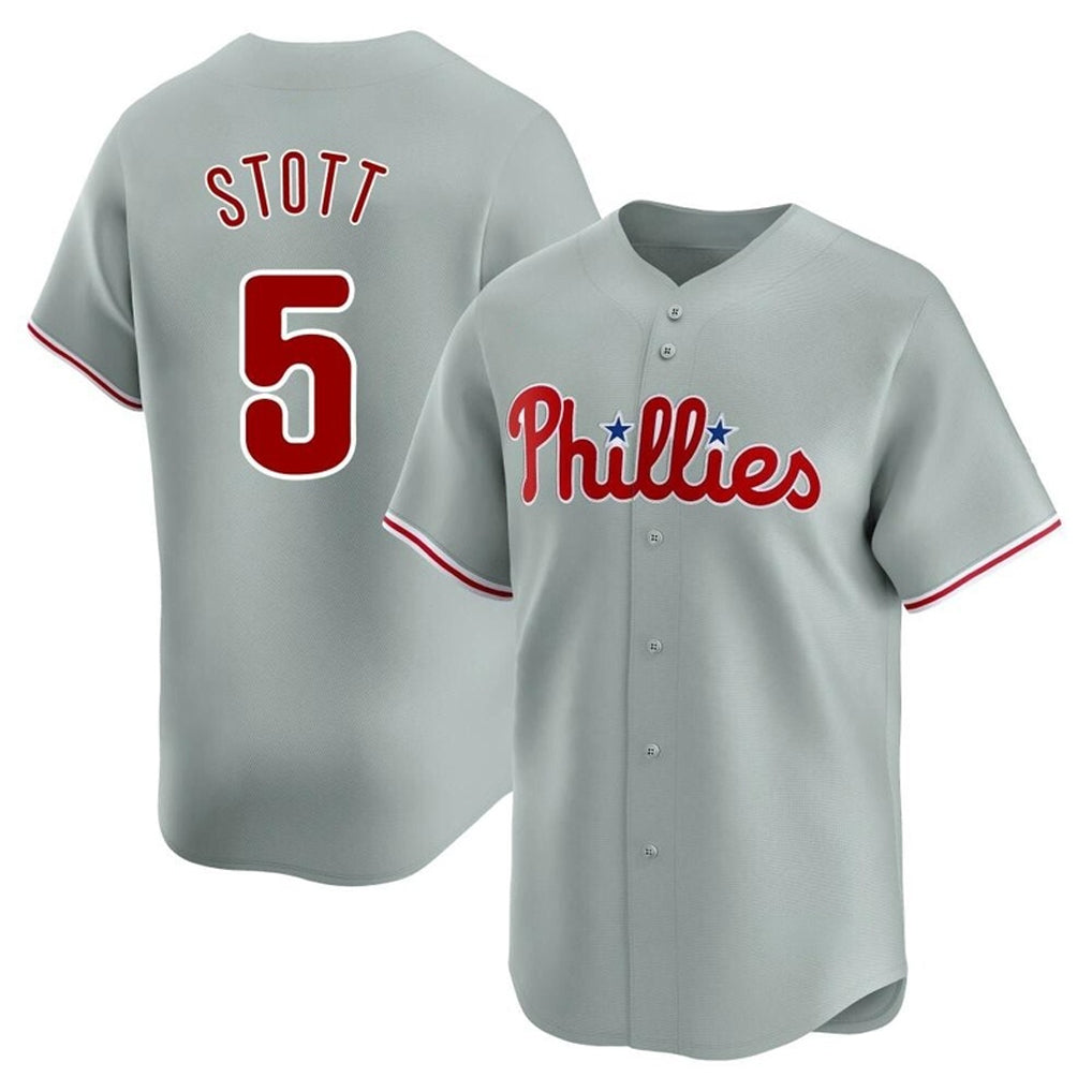 Blackjersey P.Phillies #5 Bryson Stott Player Gray Home Limited Stitched Jerseys