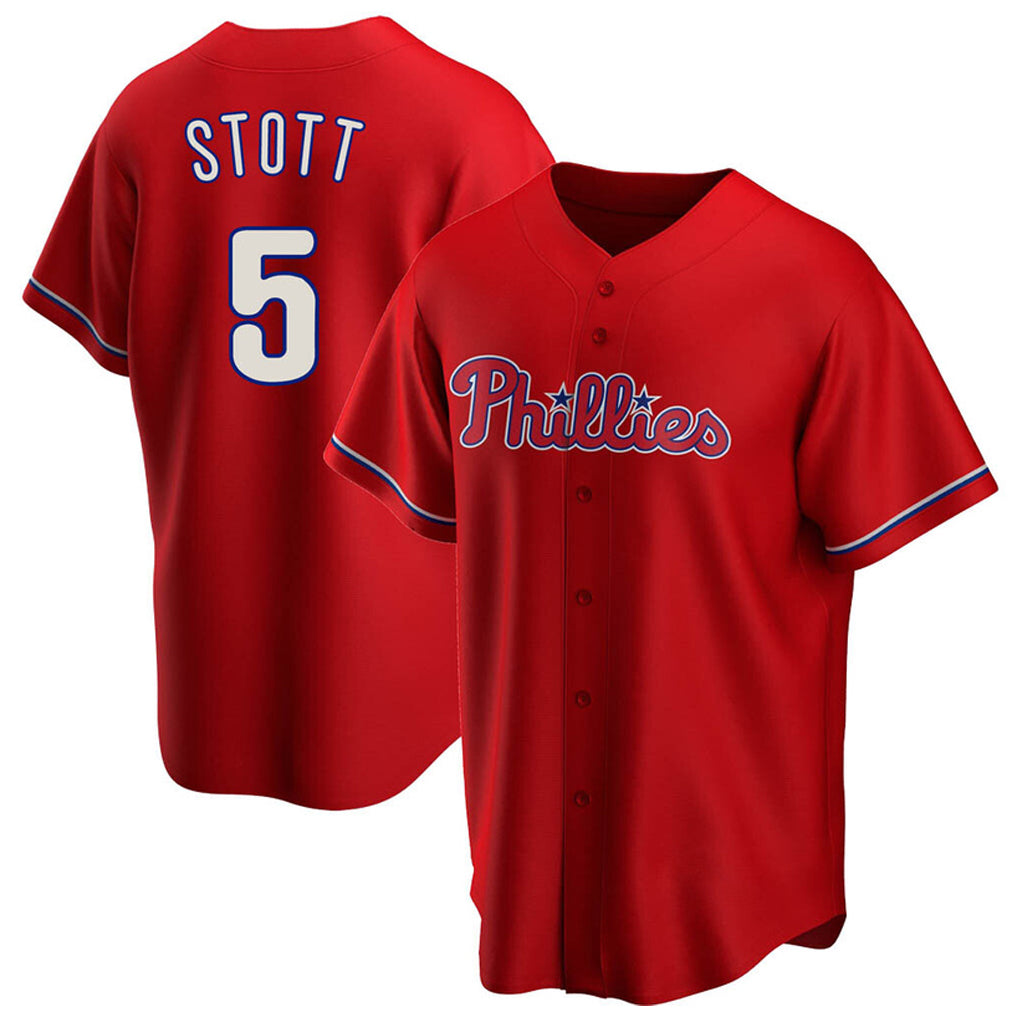 Blackjersey P.Phillies #5 Bryson Stott Player Red Home Game Stitched Jerseys