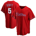 Blackjersey P.Phillies #5 Bryson Stott Player Red Home Game Stitched Jerseys