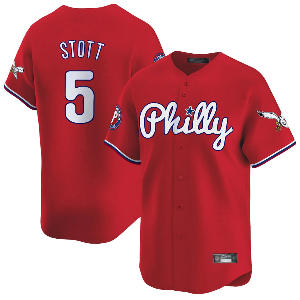 Blackjersey P.Phillies #5 Bryson Stott Player Red Phillies & Eagles Vapor Premier Limited Stitched Jerseys