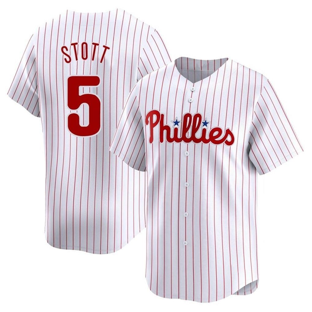 Blackjersey P.Phillies #5 Bryson Stott Player White Home Limited Stitched Jerseys