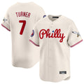 Blackjersey P.Phillies #7 Trea Turner Player Cream Phillies & Eagles Vapor Premier Limited Stitched Jerseys