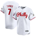Blackjersey P.Phillies #7 Trea Turner Player White Phillies & Eagles Vapor Premier Limited Stitched Jerseys