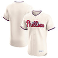 Blackjersey P.Phillies Blank Player Cream Home Limited Elite Stitched Jerseys