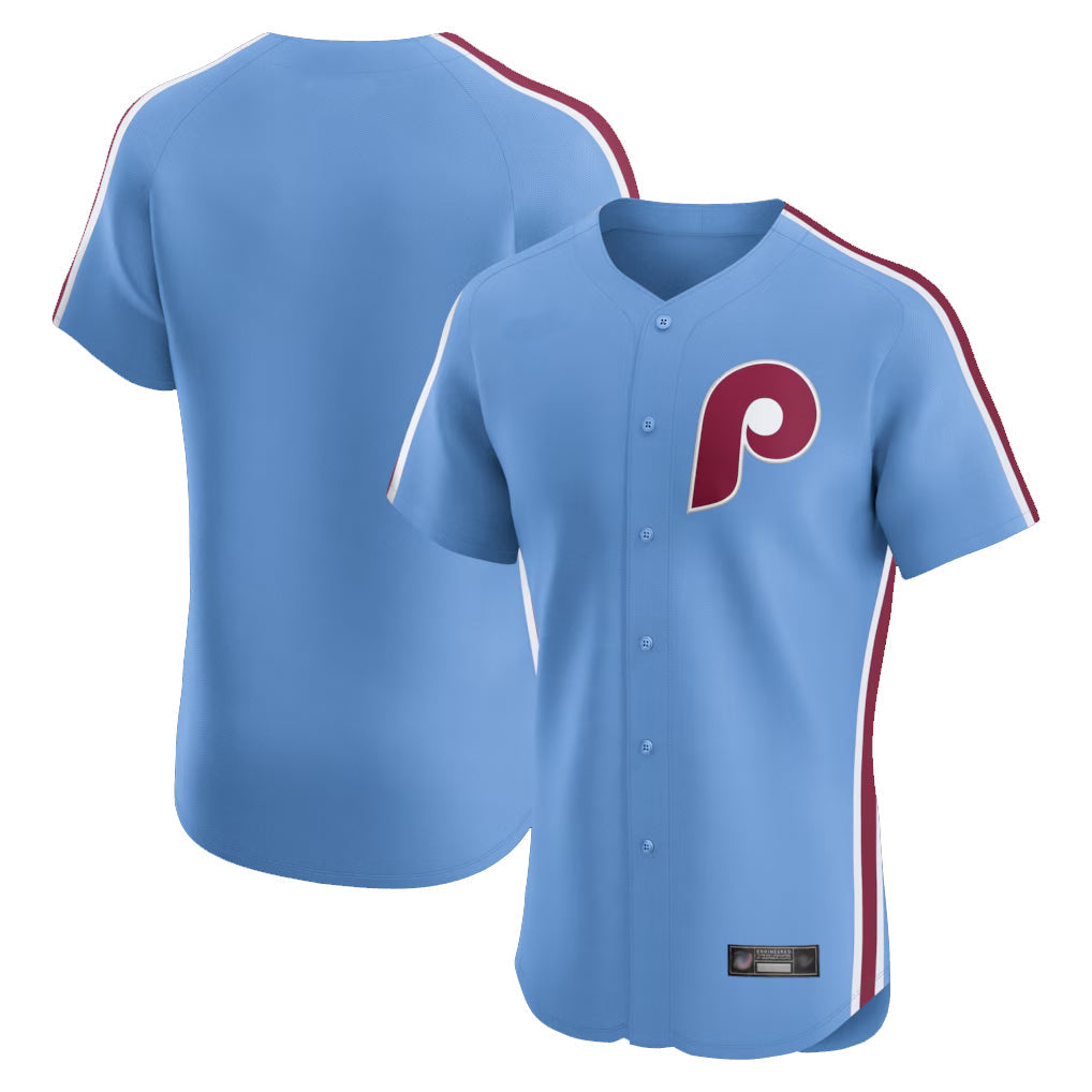 Blackjersey P.Phillies Blank Player Light Blue Home Limited Elite Stitched Jerseys