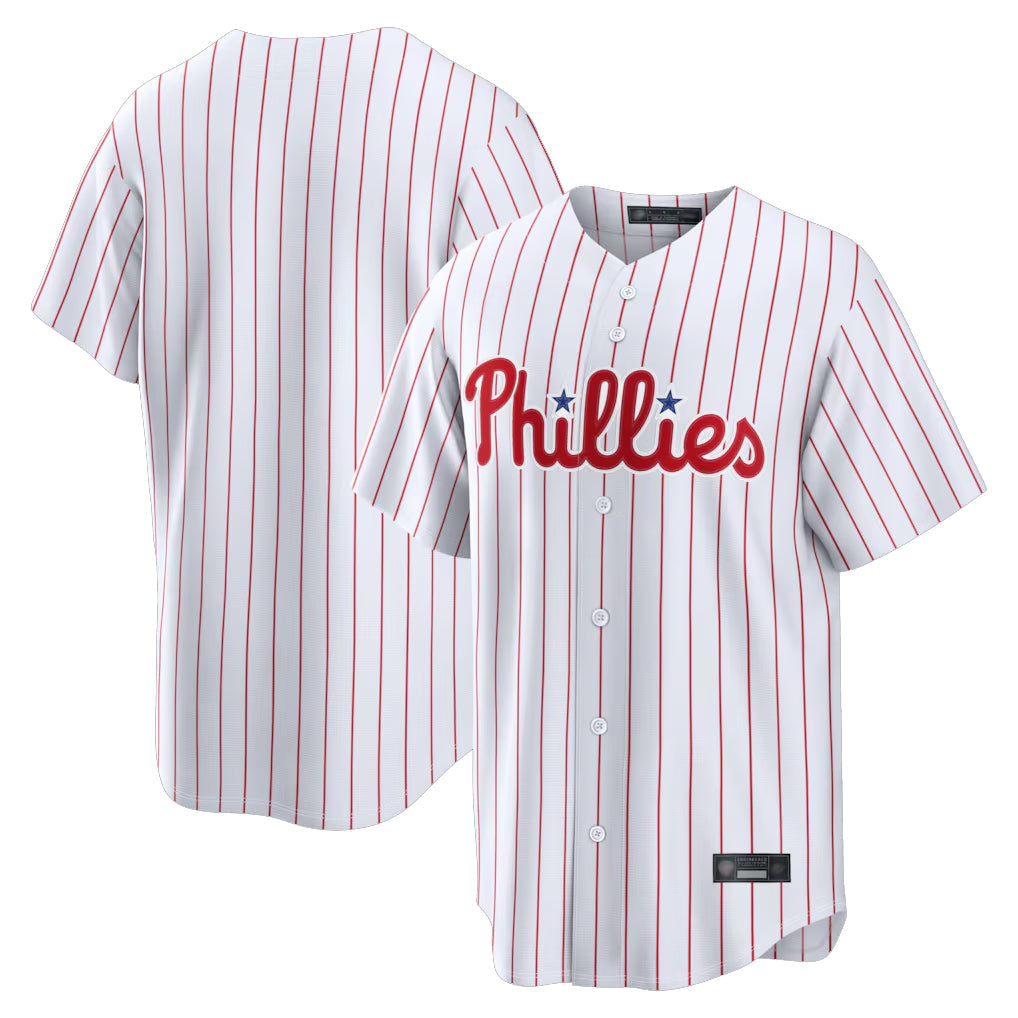 Blackjersey P.Phillies Blank Player White Home Limited Stitched Jerseys