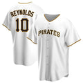 Blackjersey P.Pirates #10 Bryan Reynolds Player White Home Game Stitched Jerseys