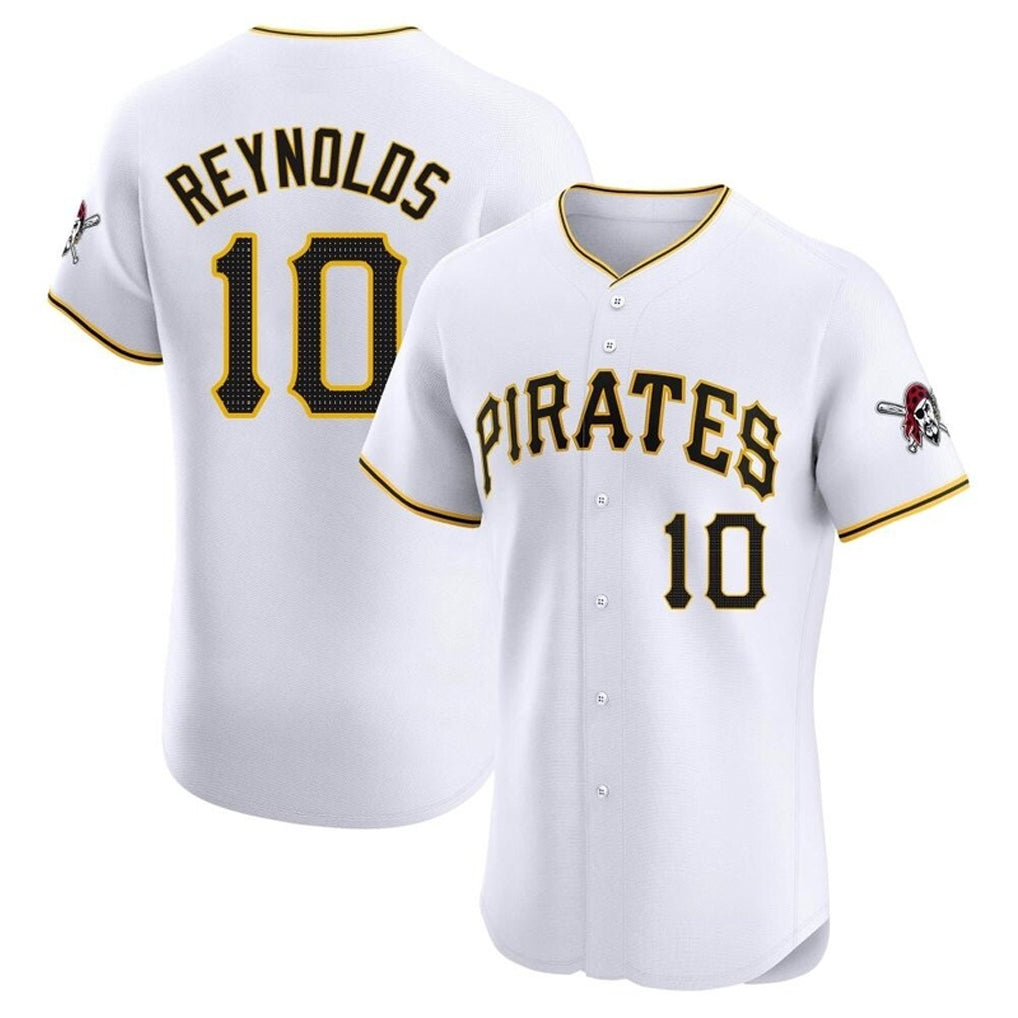 Blackjersey P.Pirates #10 Bryan Reynolds Player White Home Limited Elite Stitched Jerseys