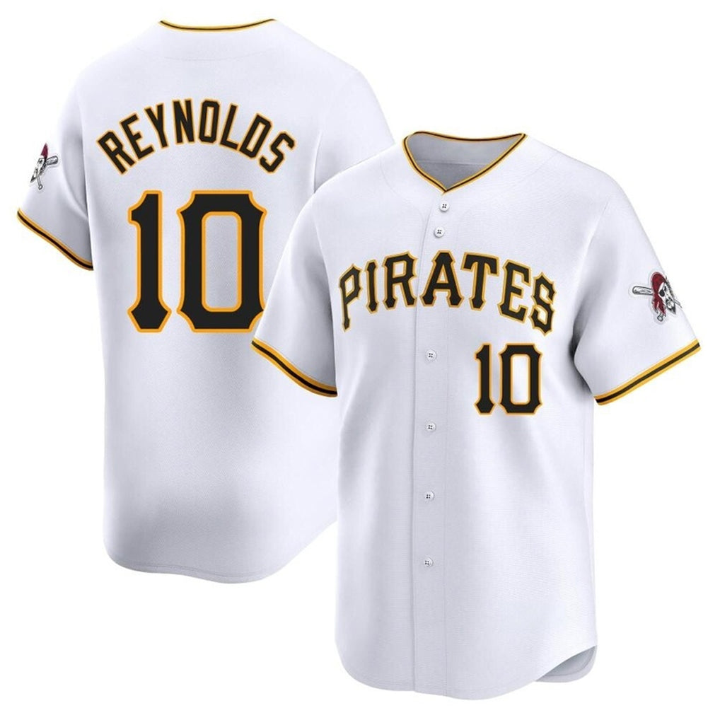 Blackjersey P.Pirates #10 Bryan Reynolds Player White Home Limited Stitched Jerseys