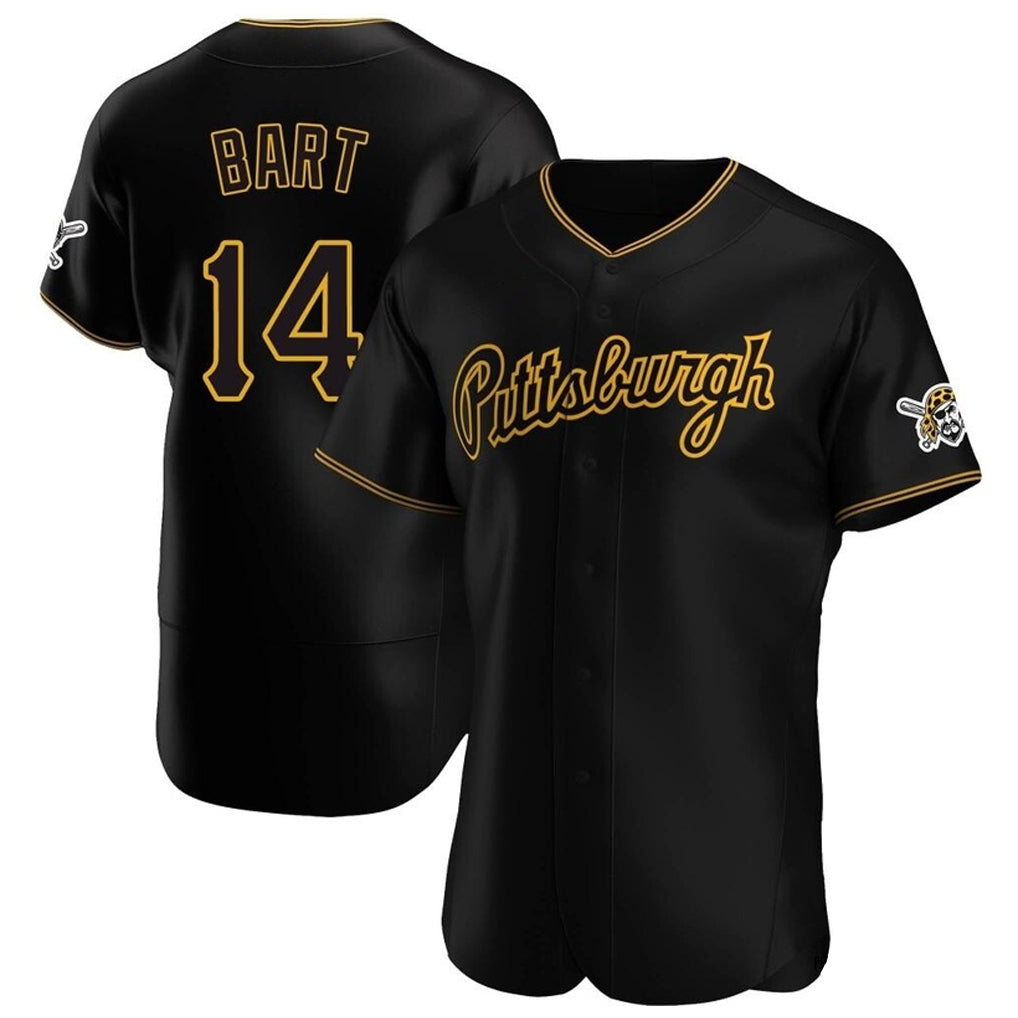 Blackjersey P.Pirates #14 Joey Bart Player Black Home Limited Elite Stitched Jerseys