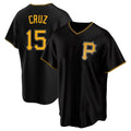 Blackjersey P.Pirates #15 Oneil Cruz Player Black Alternate 2025 Home Game Stitched Jerseys