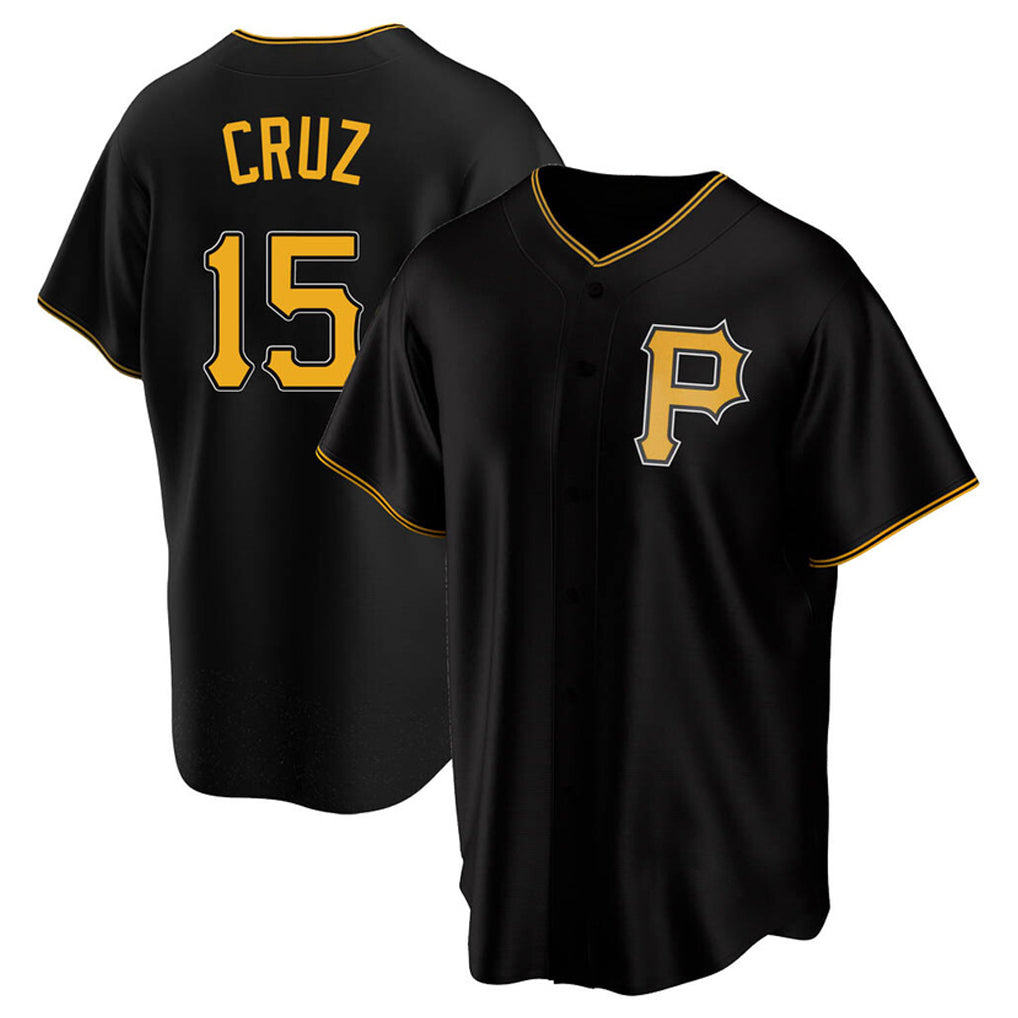 Blackjersey P.Pirates #15 Oneil Cruz Player Black Alternate 2025 Home Game Stitched Jerseys