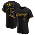Blackjersey P.Pirates #15 Oneil Cruz Player Black Snake Skin City Home Limited Elite Stitched Jerseys