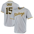 Blackjersey P.Pirates #15 Oneil Cruz Player Gray Road Home Game Stitched Jerseys