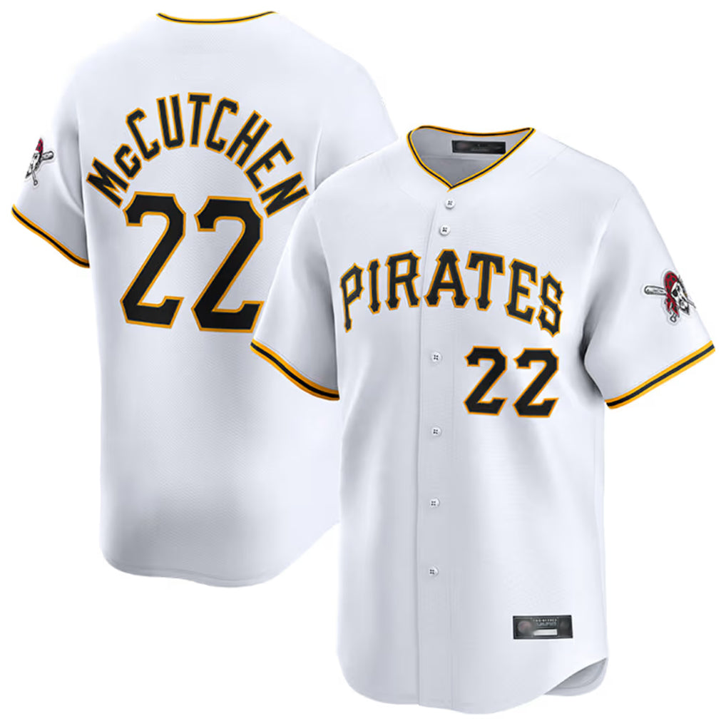 Blackjersey P.Pirates #22 Andrew McCutchen Player White Home Limited Stitched Jerseys