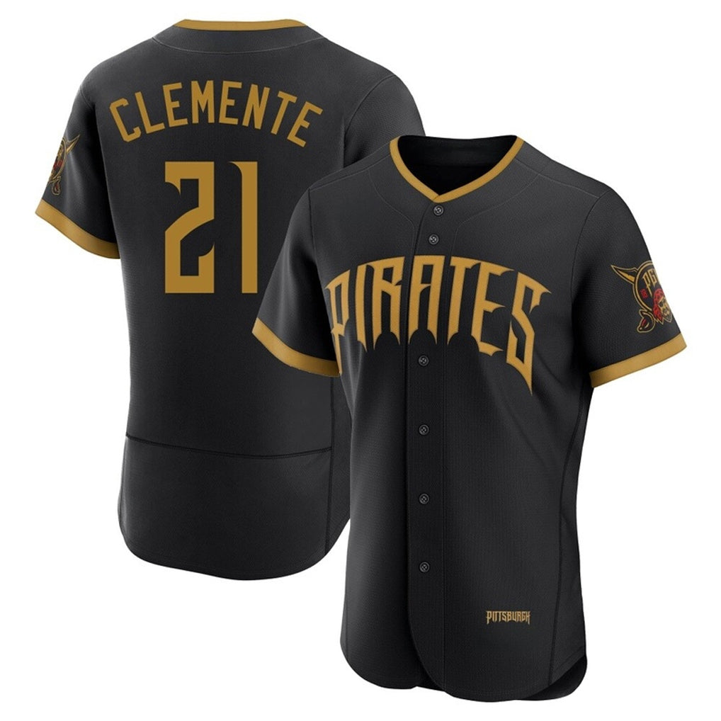 Blackjersey P.Pirates #21 Roberto Clemente Player Black 2026 City Connect Home Limited Elite Stitched Jerseys
