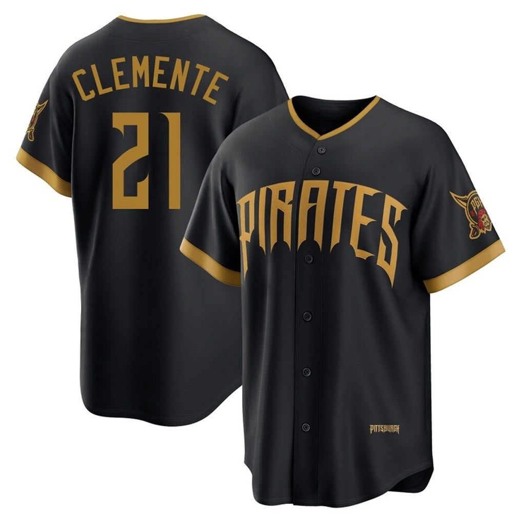Blackjersey P.Pirates #21 Roberto Clemente Player Black 2026 City Connect Home Limited Stitched Jerseys