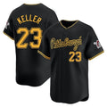 Blackjersey P.Pirates #23 Mitch Keller Player Black Home Limited Stitched Jerseys