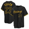 Blackjersey P.Pirates #23 Mitch Keller Player Black Snake Skin City Home Game Stitched Jerseys