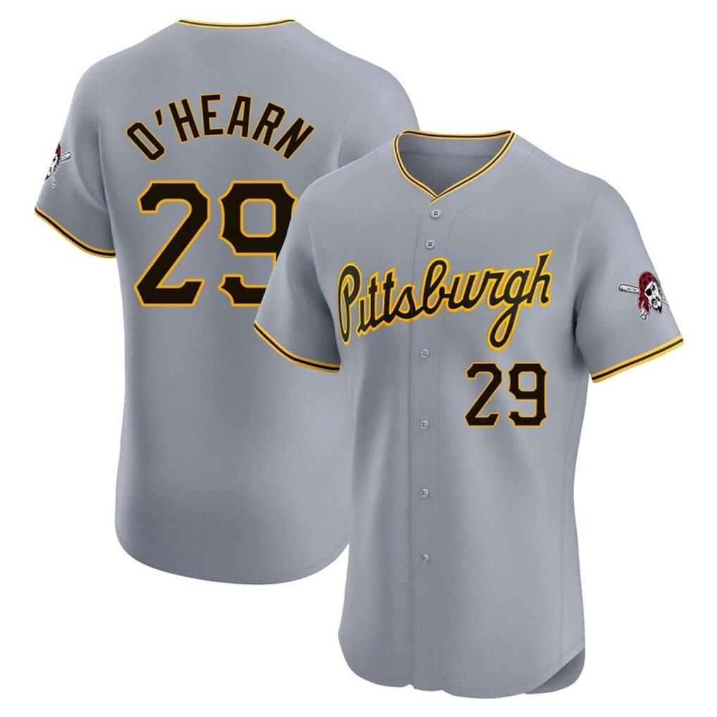 Blackjersey P.Pirates #29 Ryan O¡¯Hearn Player Gray Road Home Limited Elite Stitched Jerseys