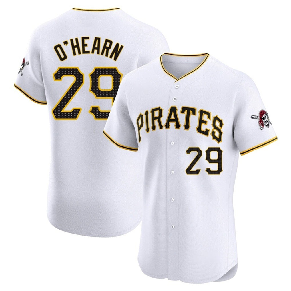 Blackjersey P.Pirates #29 Ryan O'Hearn Player White Home Limited Elite Stitched Jerseys