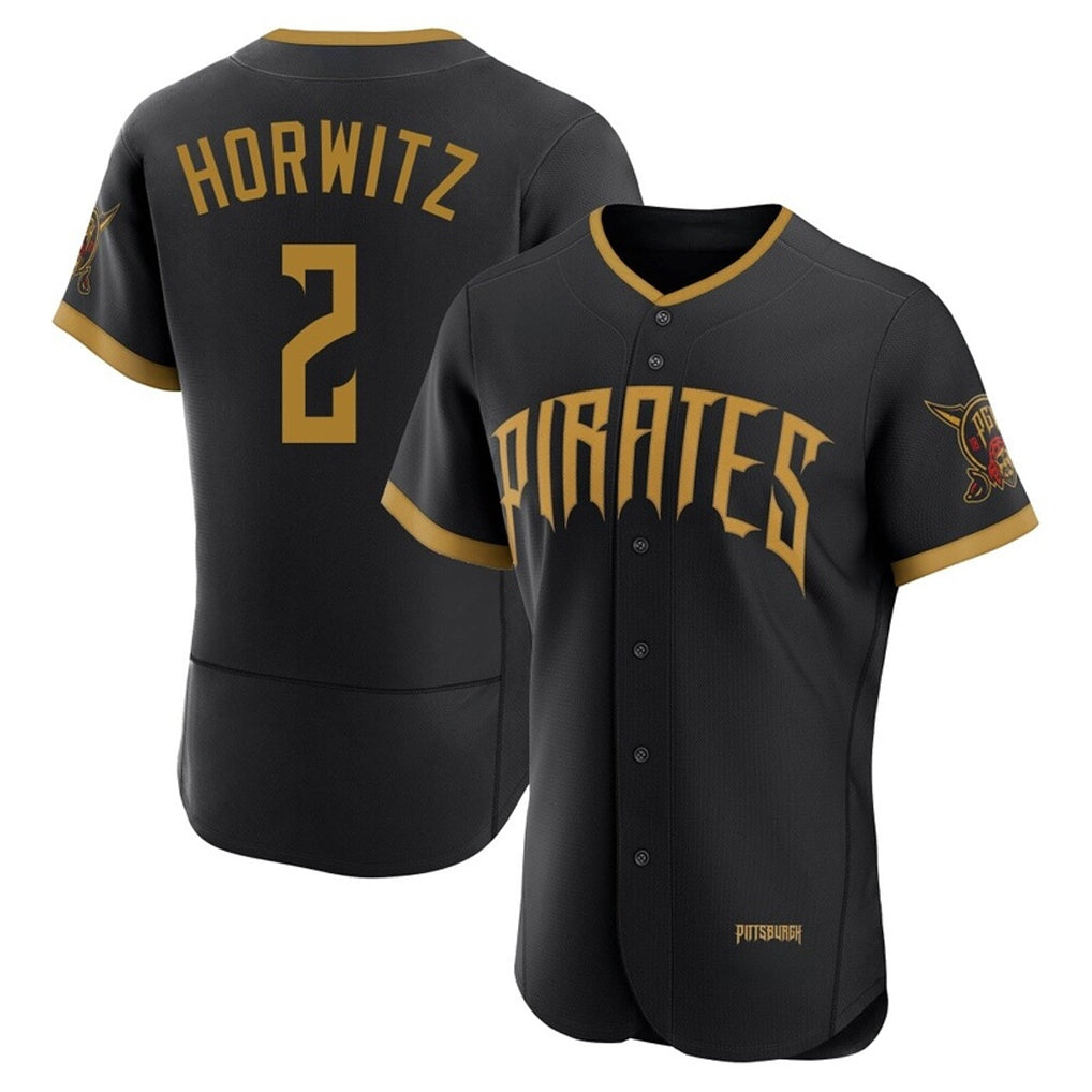 Blackjersey P.Pirates #2 Spencer Horwitz Player Black 2026 City Connect Home Limited Elite Stitched Jerseys