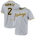 Blackjersey P.Pirates #2 Spencer Horwitz Player Gray Road Home Game Stitched Jerseys