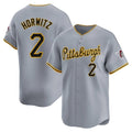 Blackjersey P.Pirates #2 Spencer Horwitz Player Gray Road Home Limited Stitched Jerseys