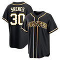 Blackjersey P.Pirates #30 Paul Skenes Player Black Fashion Out Home Game Stitched Jerseys