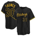 Blackjersey P.Pirates #30 Paul Skenes Player Black Snake Skin City Home Game Stitched Jerseys