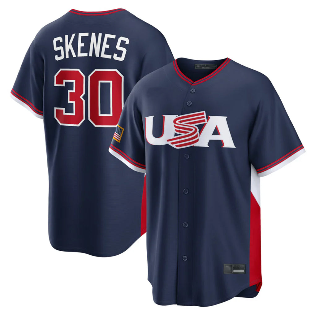 Blackjersey P.Pirates #30 Paul Skenes Player Navy USA 2026 World Classic Home Limited Stitched Jerseys