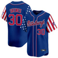 Blackjersey P.Pirates #30 Paul Skenes Player Royal 2025 Independence Day Vapor Premier Limited Stitched Jerseys