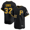 Blackjersey P.Pirates #32 Henry Davis Player Black Alternate Limited Game Stitched Jerseys