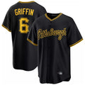 Blackjersey P.Pirates #6 Konnor Griffin Player Black Alt Home Game Stitched Jerseys