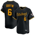 Blackjersey P.Pirates #6 Konnor Griffin Player Black Alt Home Limited Stitched Jerseys