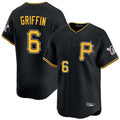 Blackjersey P.Pirates #6 Konnor Griffin Player Black Alternate Limited Game Stitched Jerseys
