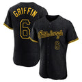 Blackjersey P.Pirates #6 Konnor Griffin Player Black Snake Skin City Home Limited Elite Stitched Jerseys