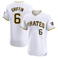 Blackjersey P.Pirates #6 Konnor Griffin Player White Home Limited Elite Stitched Jerseys